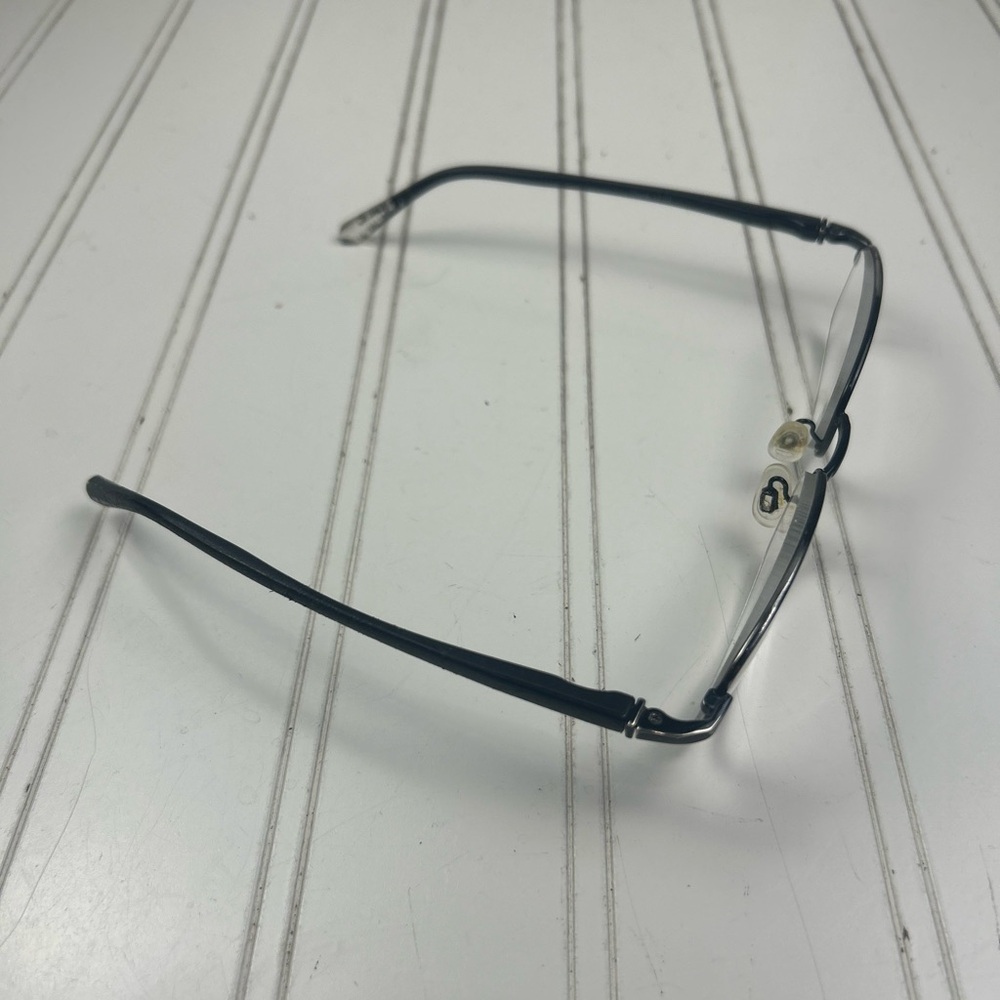 Black Metal Frame Rectangle Readers – Unisex Eyeglasses - Picture 4 of 6